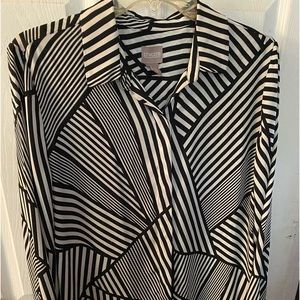 Chicos Size 1 striped tunic